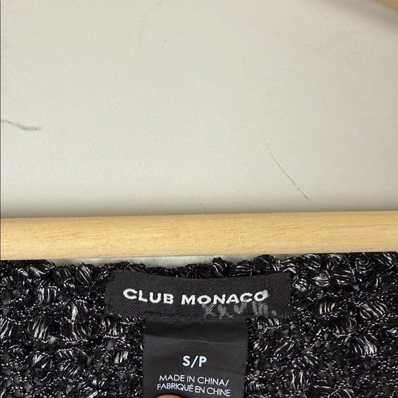 Club Monaco Black and White Boucle Knit Sweater Size Small - Picture 2 of 7